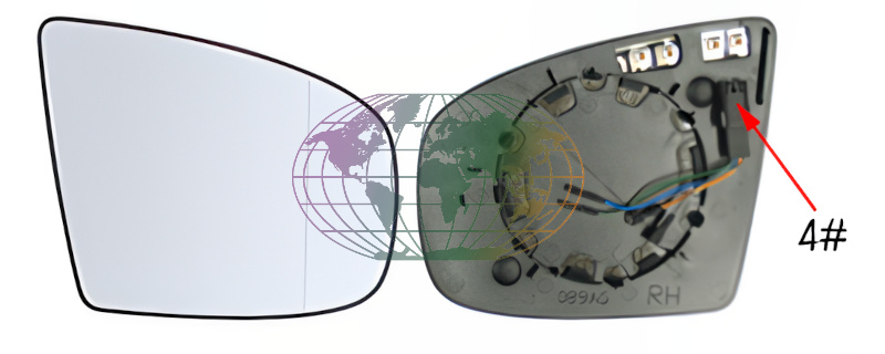 Buitenspiegelglas Bodermann 1608063 Buitenspiegelglas Bodermann 1608063