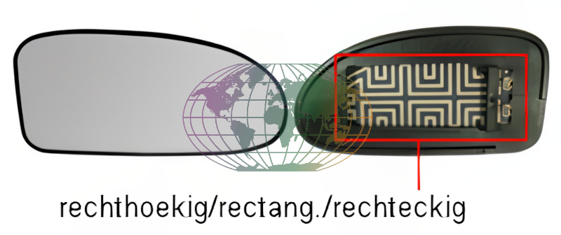 Buitenspiegelglas Bodermann 3681063 Buitenspiegelglas Bodermann 3681063