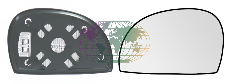 Buitenspiegelglas Bodermann 4423066 Buitenspiegelglas Bodermann 4423066