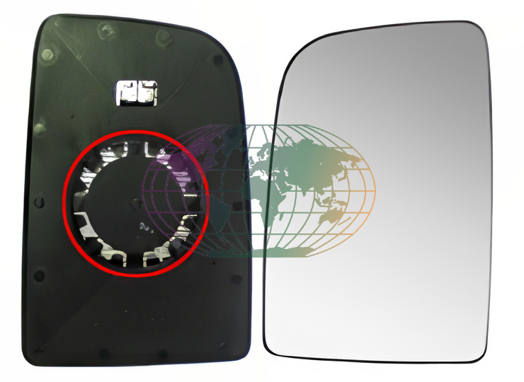 Buitenspiegelglas Bodermann 6054068 Buitenspiegelglas Bodermann 6054068