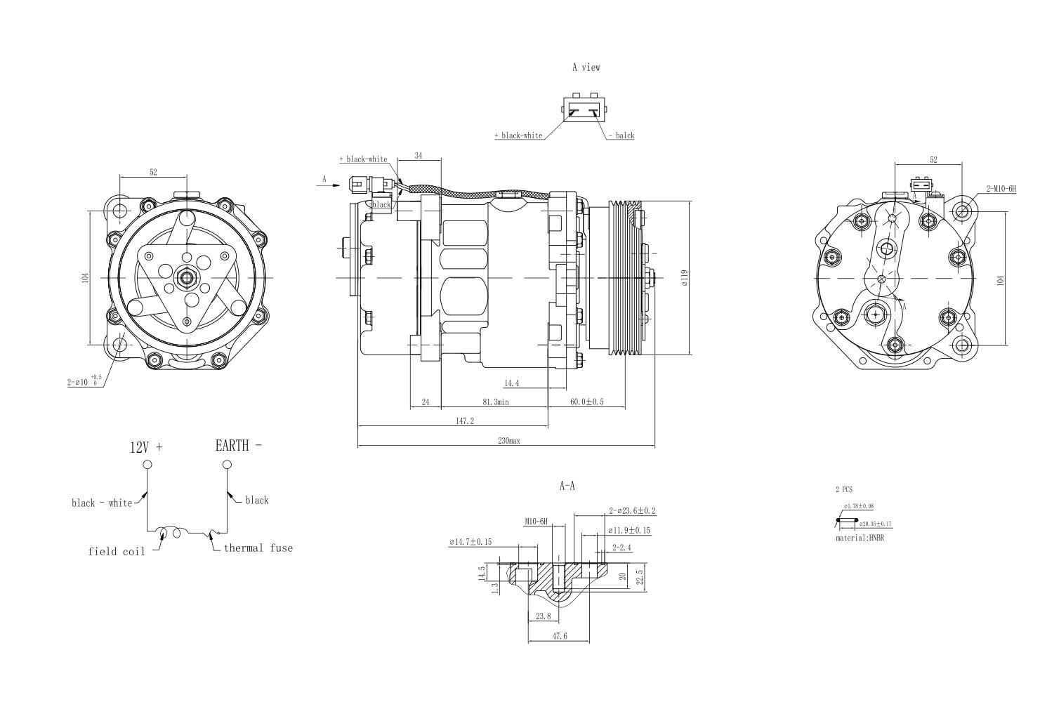 Hella Compressor, airconditioning 8FK 366 200-161