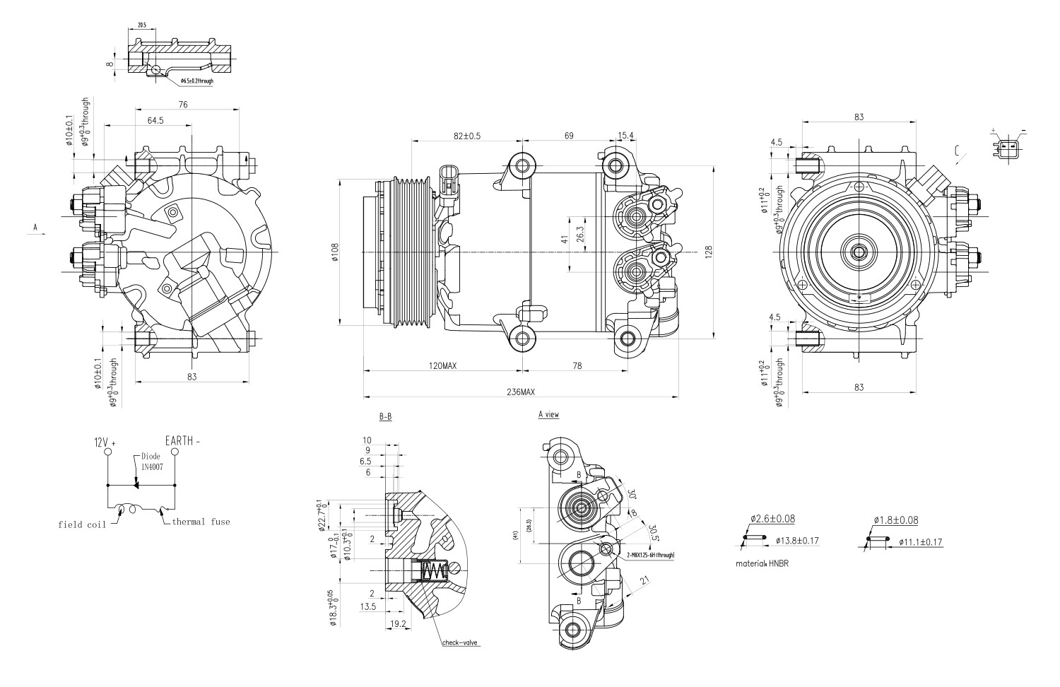 Hella Compressor, airconditioning 8FK 366 200-241