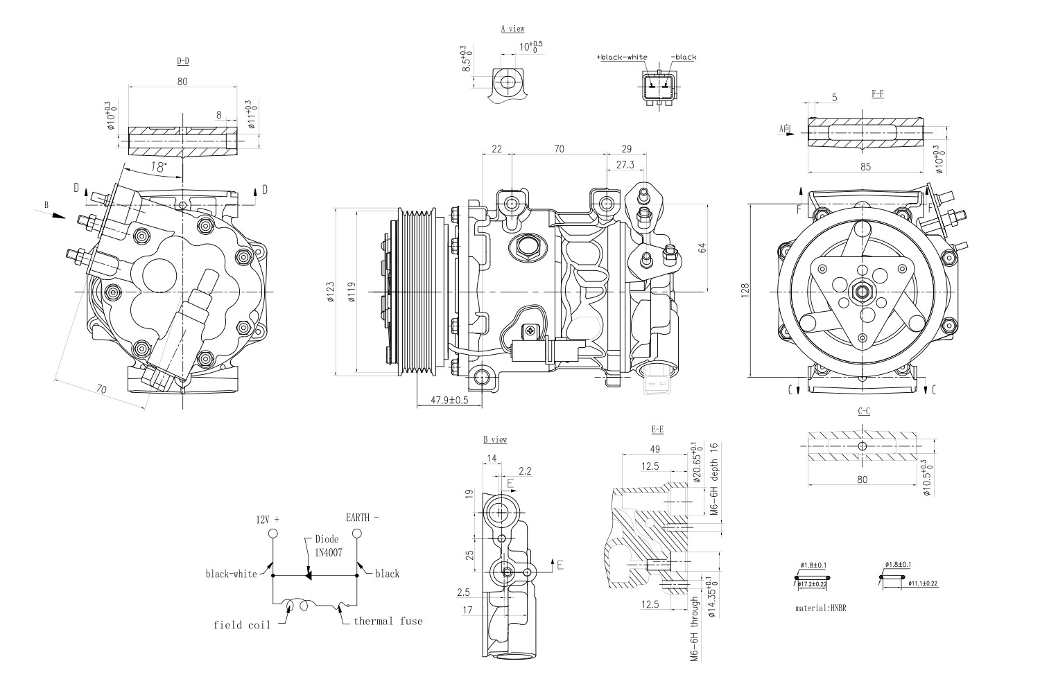 Hella Compressor, airconditioning 8FK 366 200-271