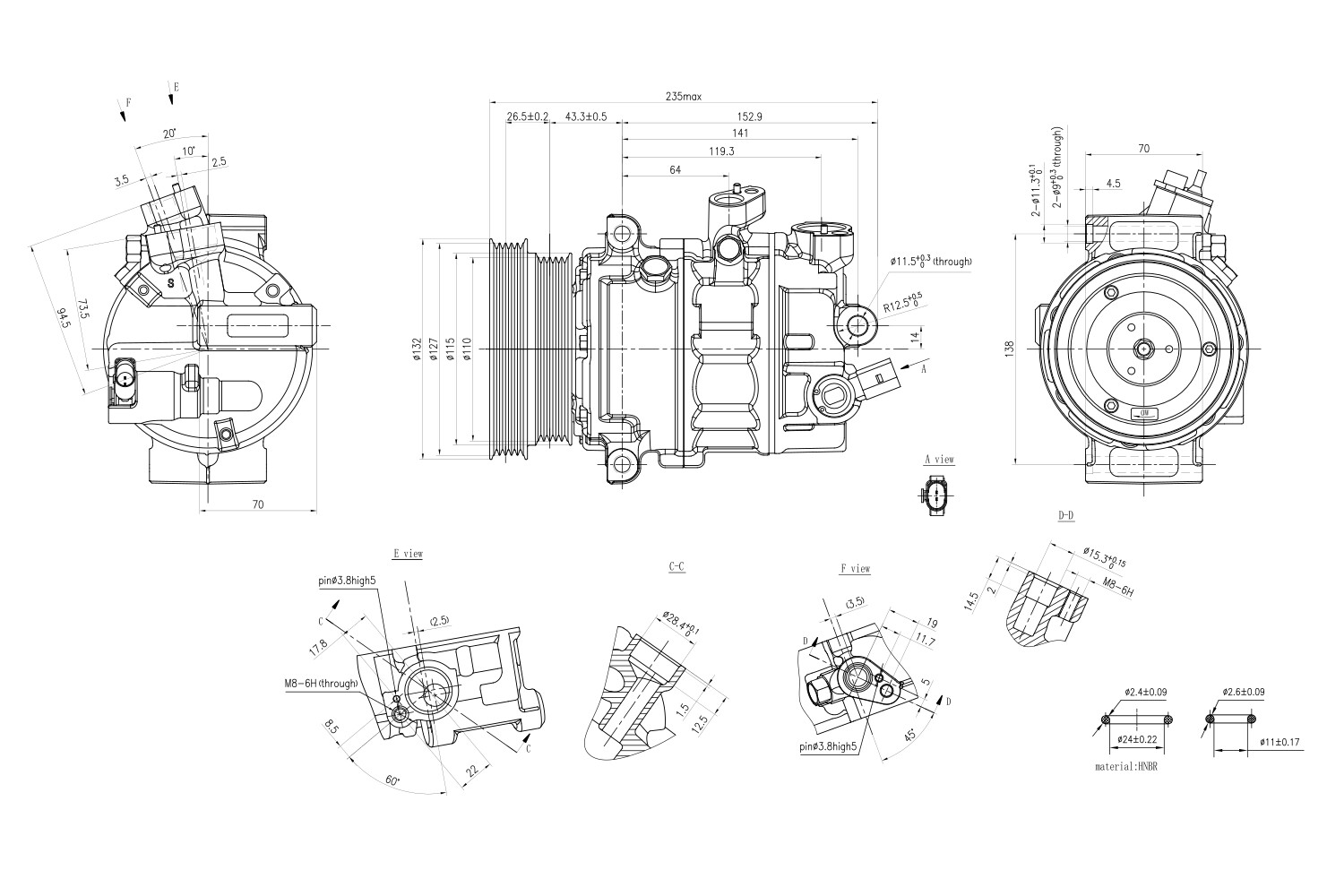 Hella Compressor, airconditioning 8FK 366 200-311