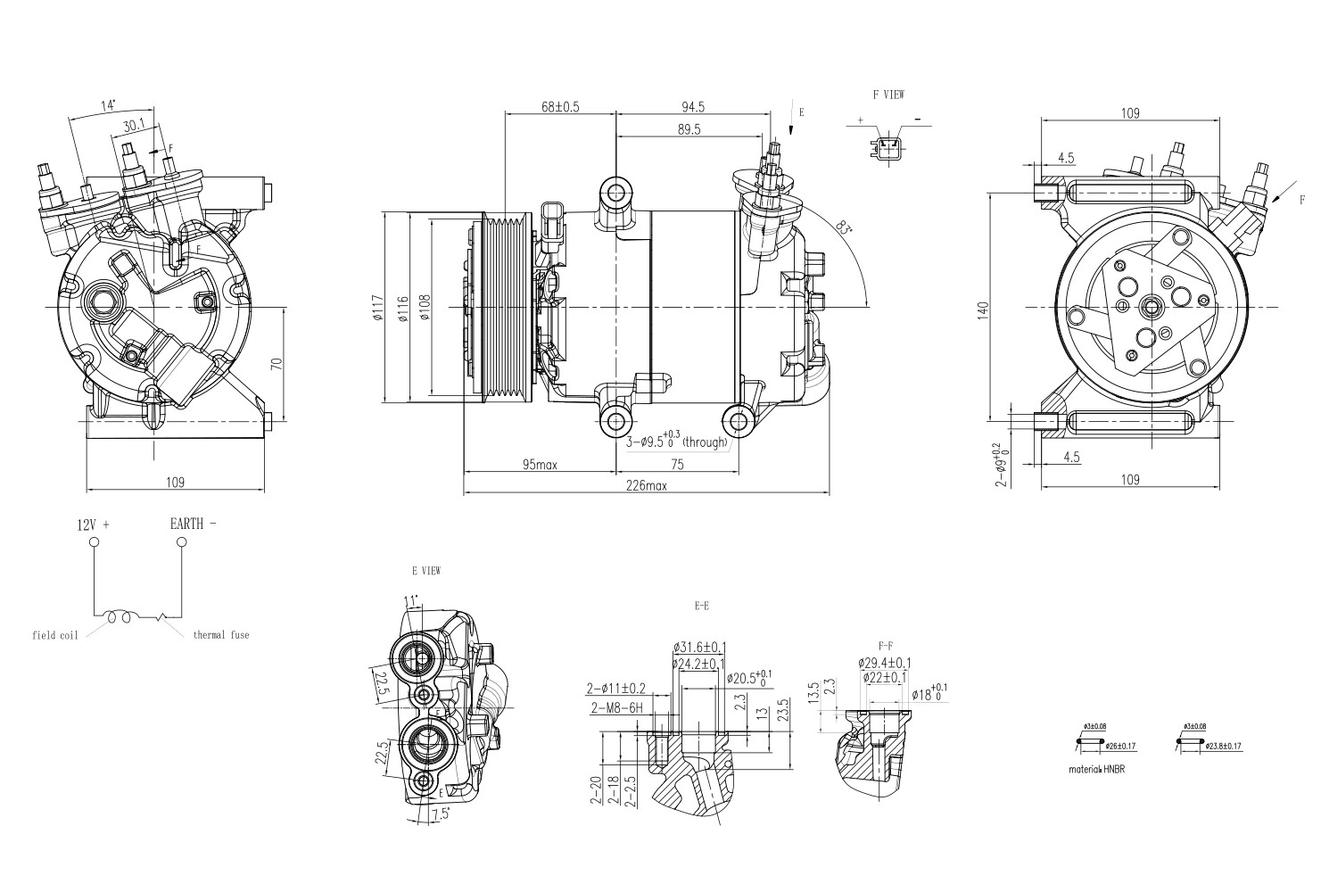 Hella Compressor, airconditioning 8FK 366 200-331