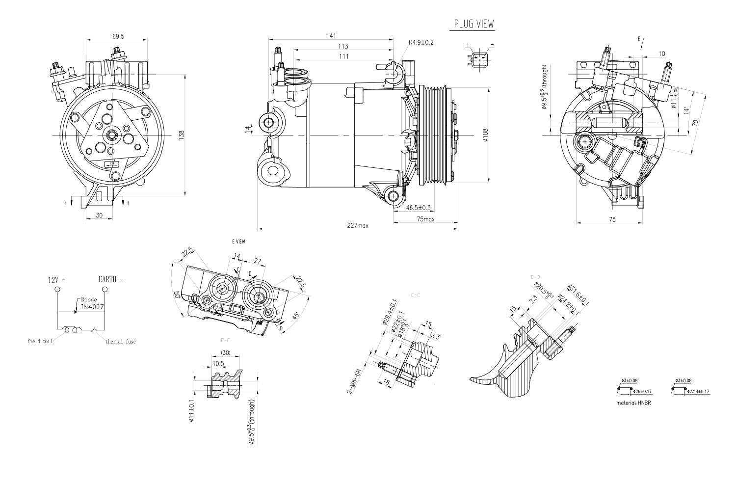 Hella Compressor, airconditioning 8FK 366 200-341