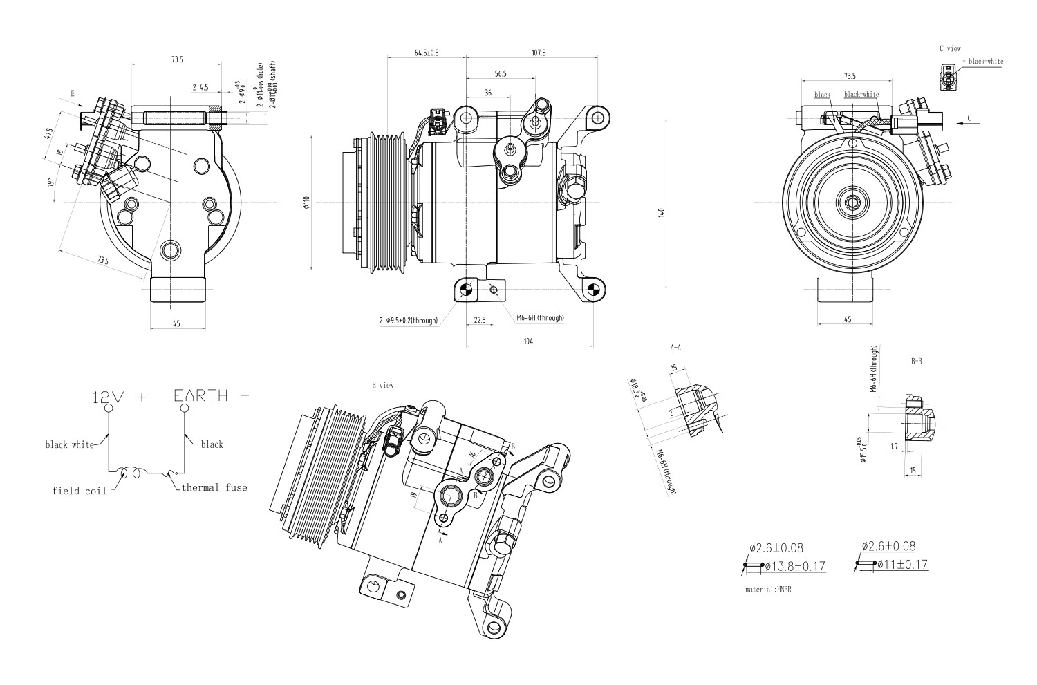 Hella Compressor, airconditioning 8FK 366 200-411