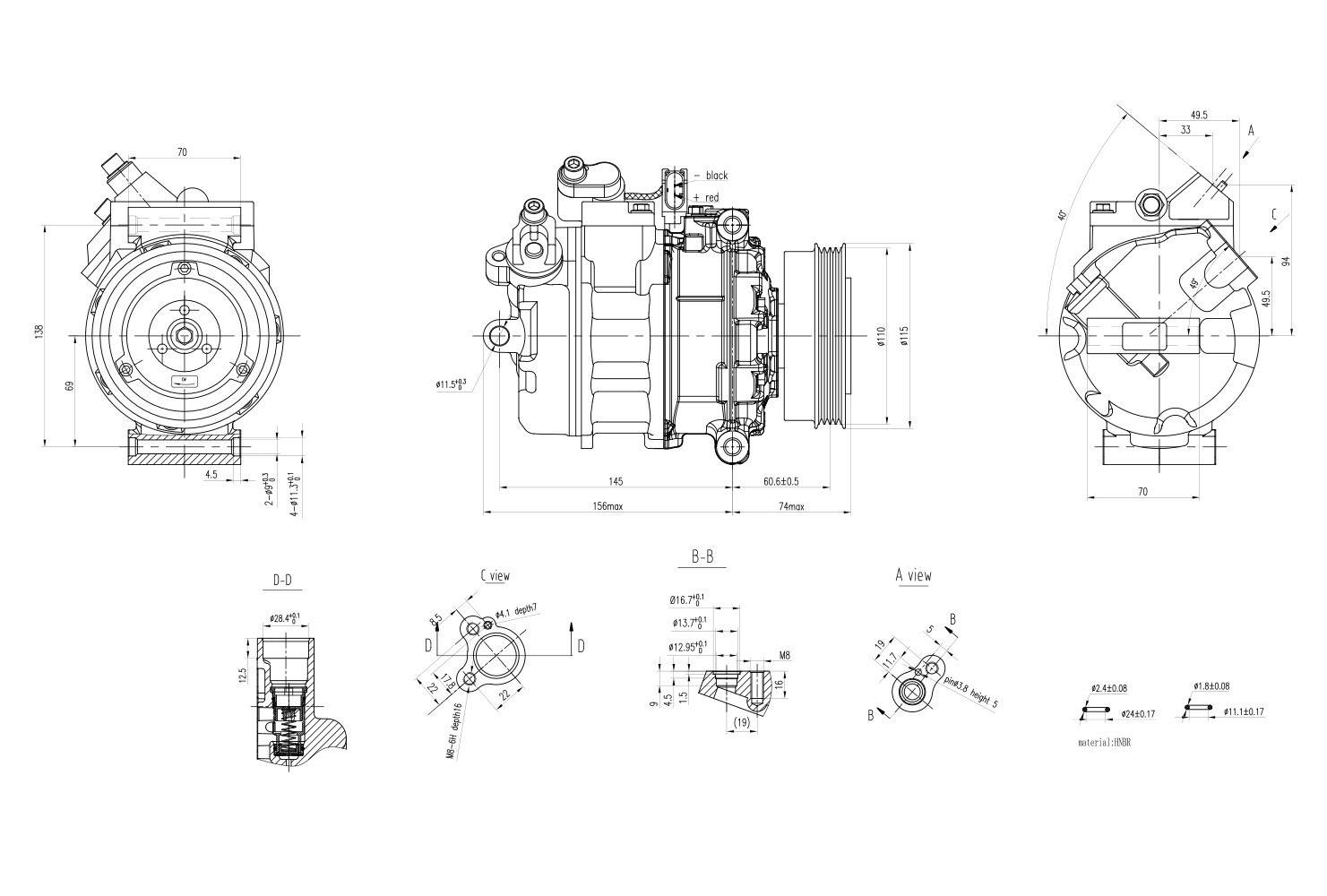 Hella Compressor, airconditioning 8FK 366 200-511