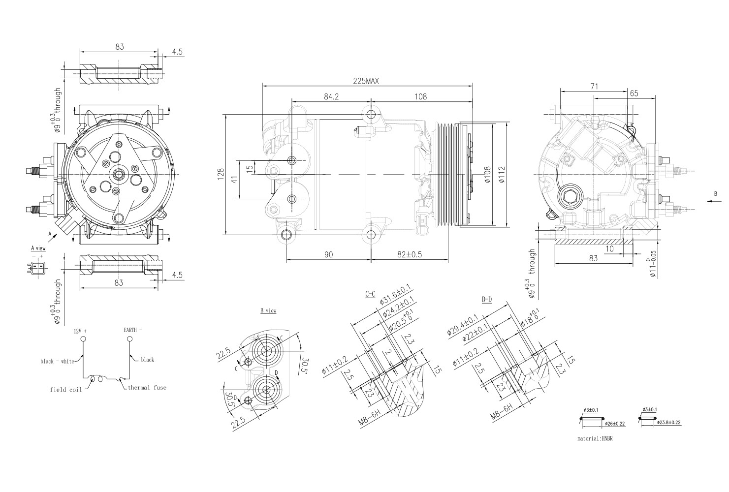 Hella Compressor, airconditioning 8FK 366 200-571