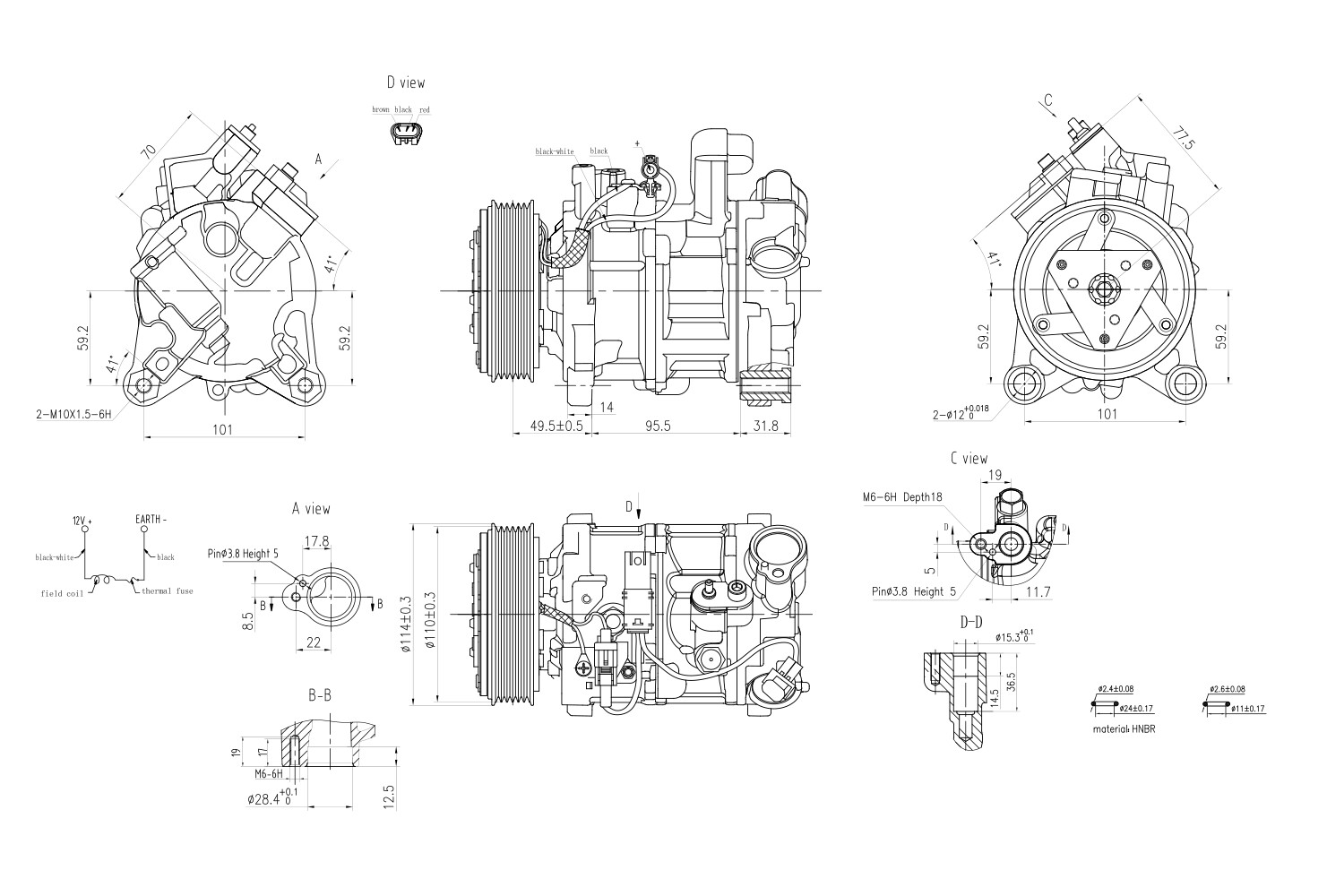 Hella Compressor, airconditioning 8FK 366 200-621