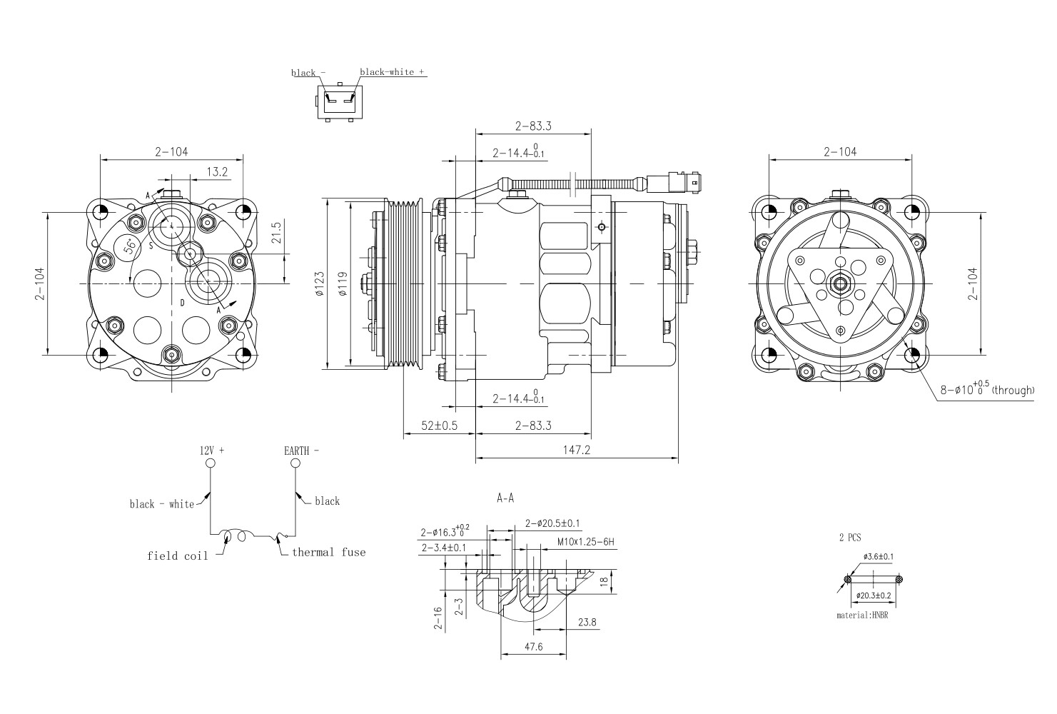 Hella Compressor, airconditioning 8FK 366 200-641
