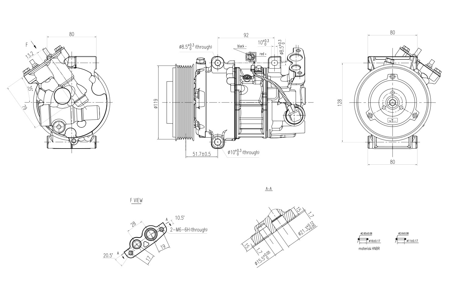 Hella Compressor, airconditioning 8FK 366 201-121