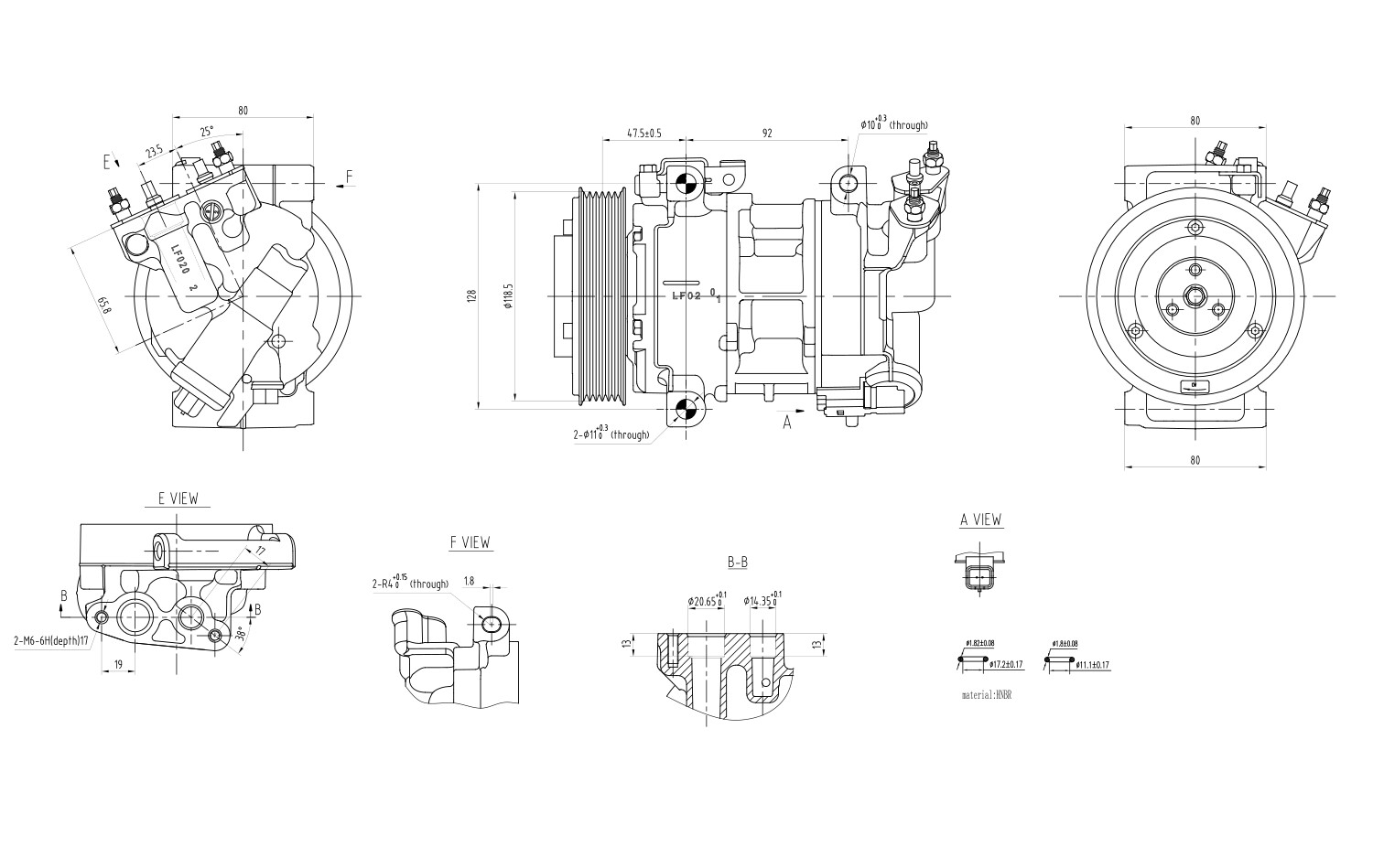 Hella Compressor, airconditioning 8FK 366 201-131