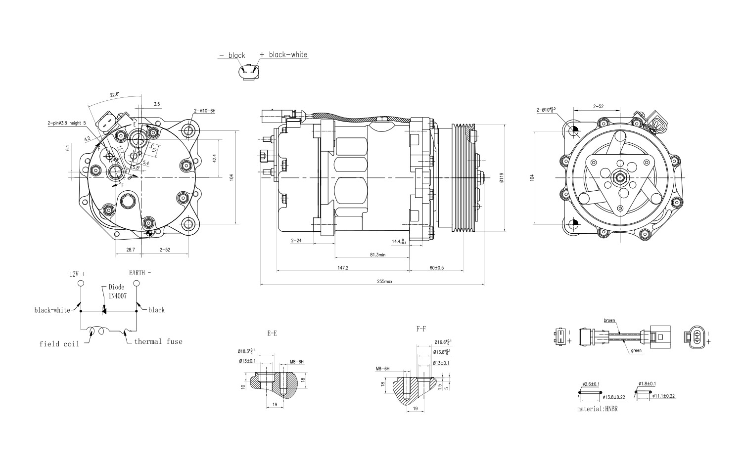 Hella Compressor, airconditioning 8FK 366 201-791