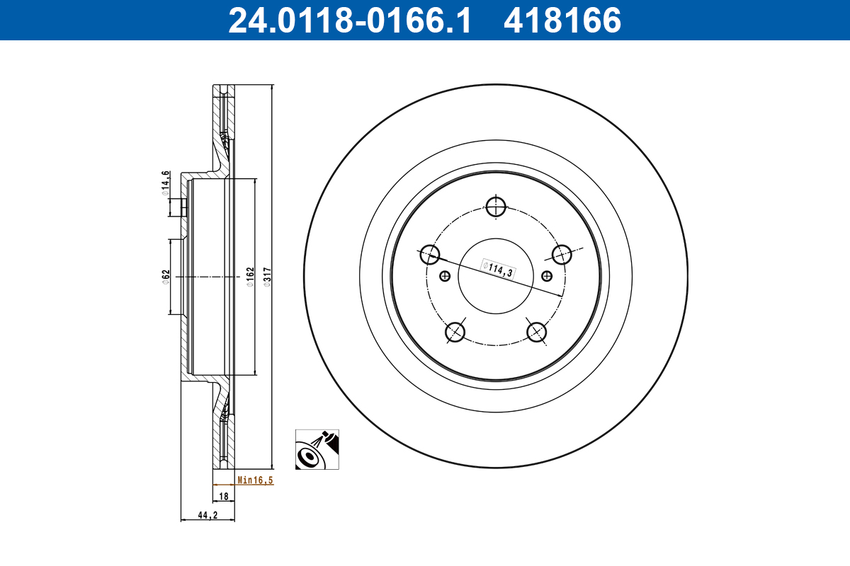 ATE Remschijf 24.0118-0166.1