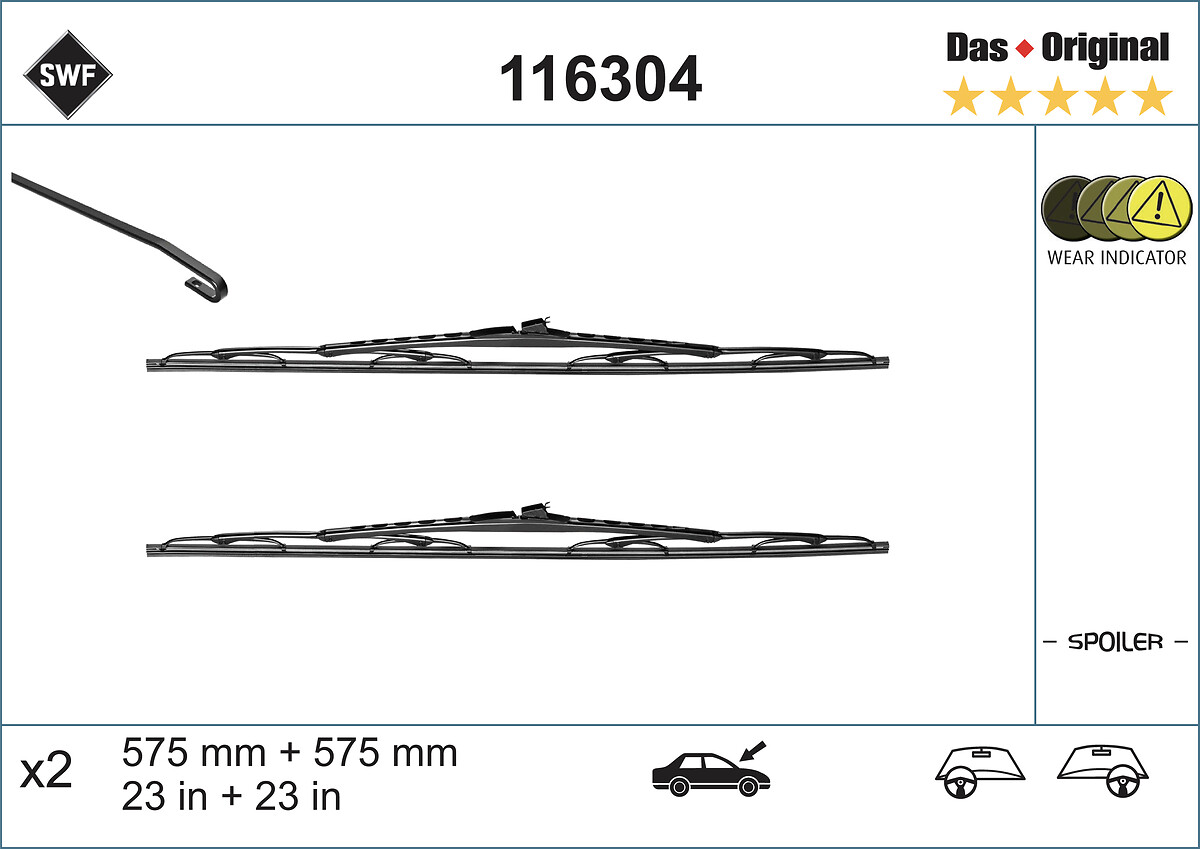 SWF Ruitenwisserblad 116304