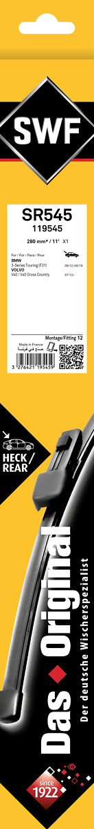 SWF Ruitenwisserblad 119545