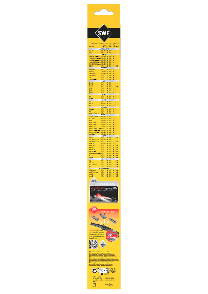 SWF Ruitenwisserblad 262202
