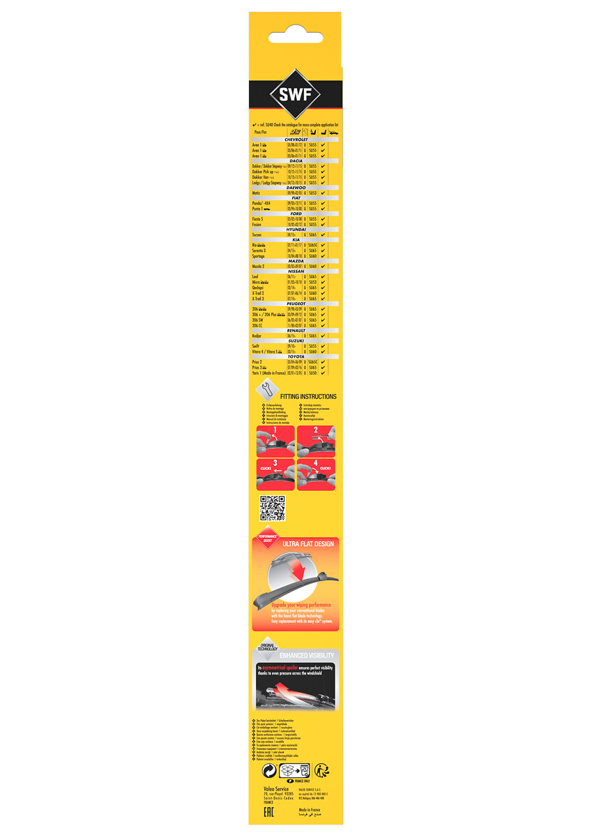 SWF Ruitenwisserblad 262251