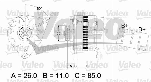 Alternator/Dynamo Valeo 436169