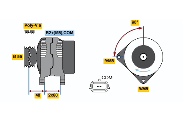 Bosch Alternator/Dynamo 0 124 425 070