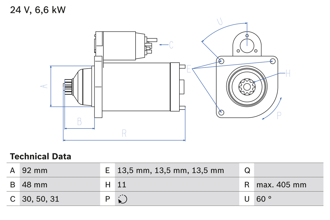 Starter Bosch 0 986 012 480