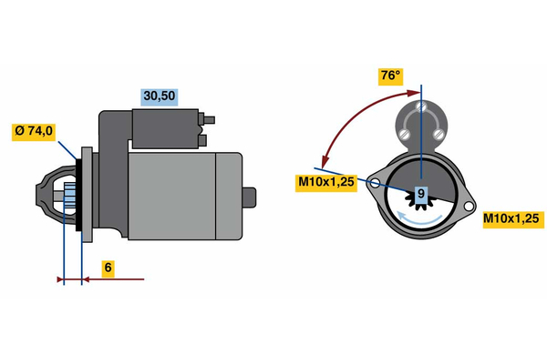 Bosch Starter 0 986 018 680