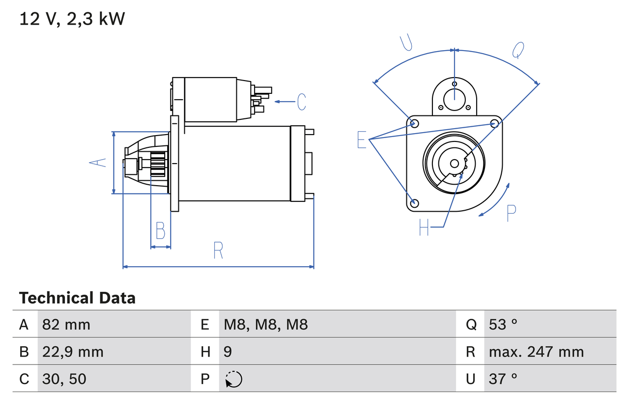 Starter Bosch 0 986 018 960