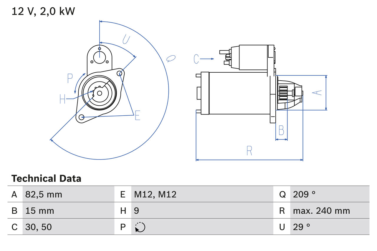 Bosch Starter 0 986 021 610