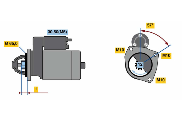 Bosch Starter 0 986 022 910