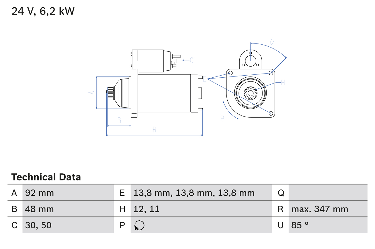 Bosch Starter 0 986 022 980