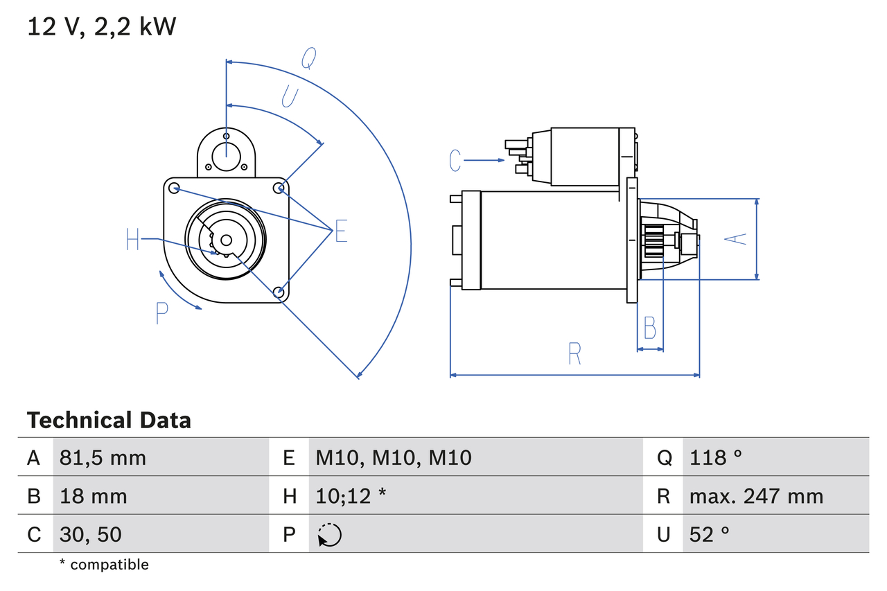 Bosch Starter 0 986 023 180