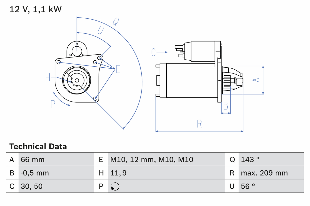 Starter Bosch 0 986 025 390