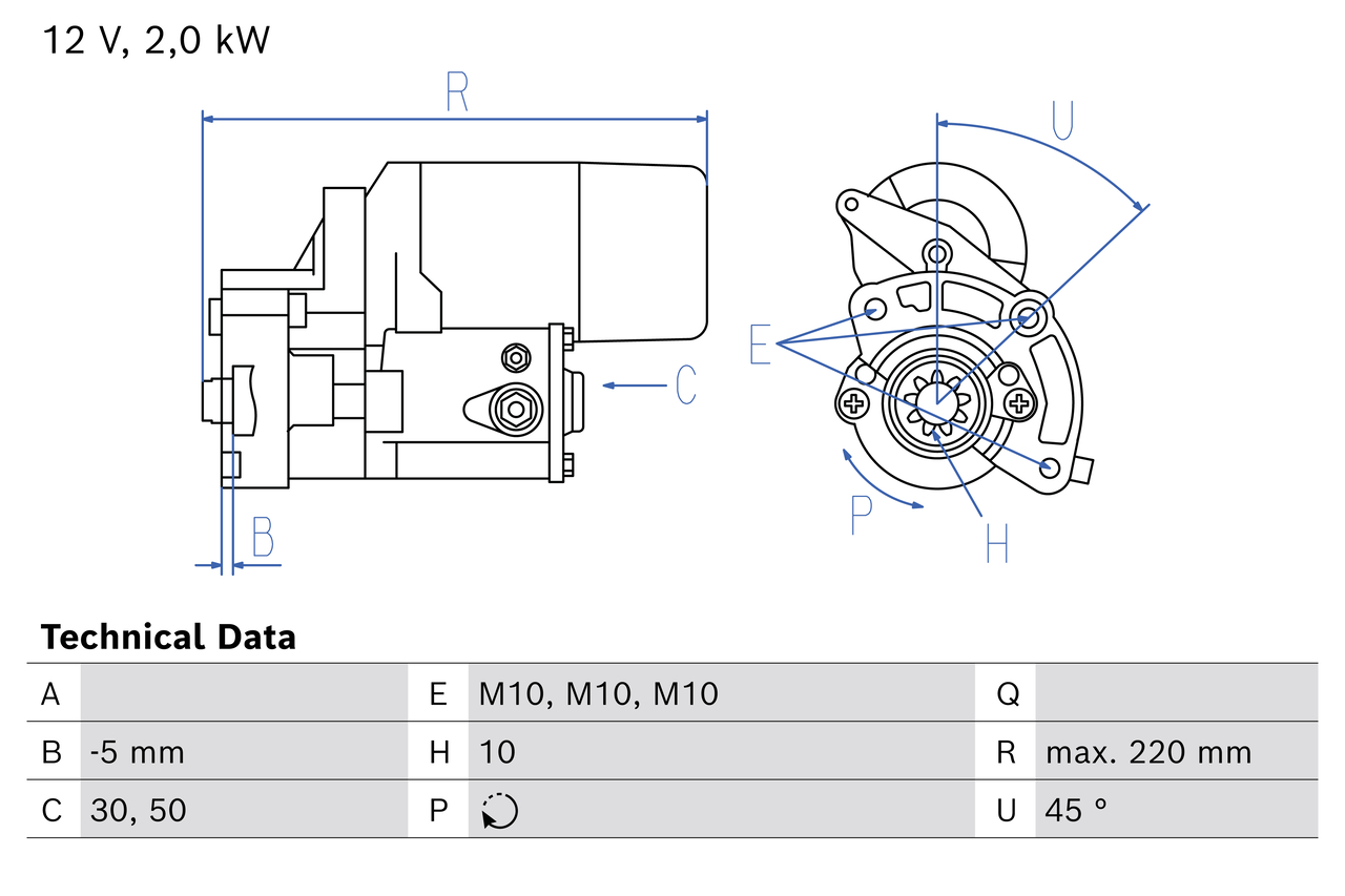 Starter Bosch 0 986 025 700