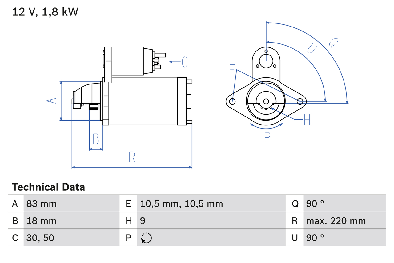 Starter Bosch 0 986 026 050