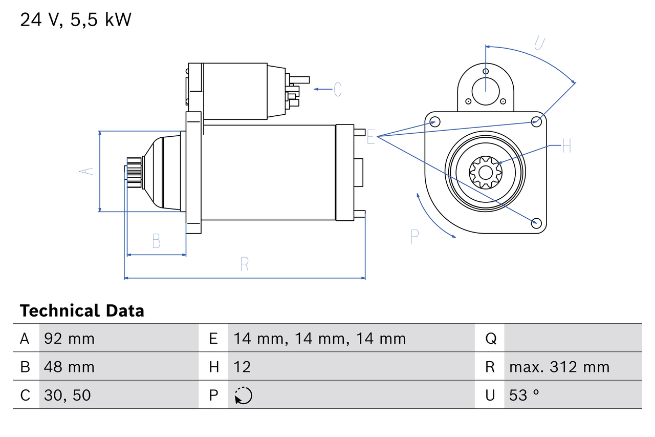 Starter Bosch 0 986 028 020