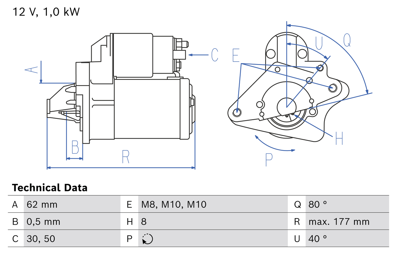Starter Bosch 0 986 028 090
