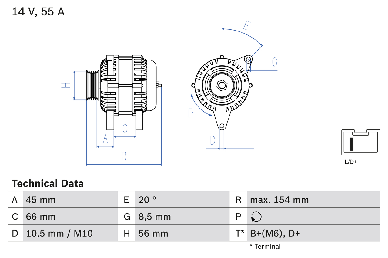 Bosch Alternator/Dynamo 0 986 032 790