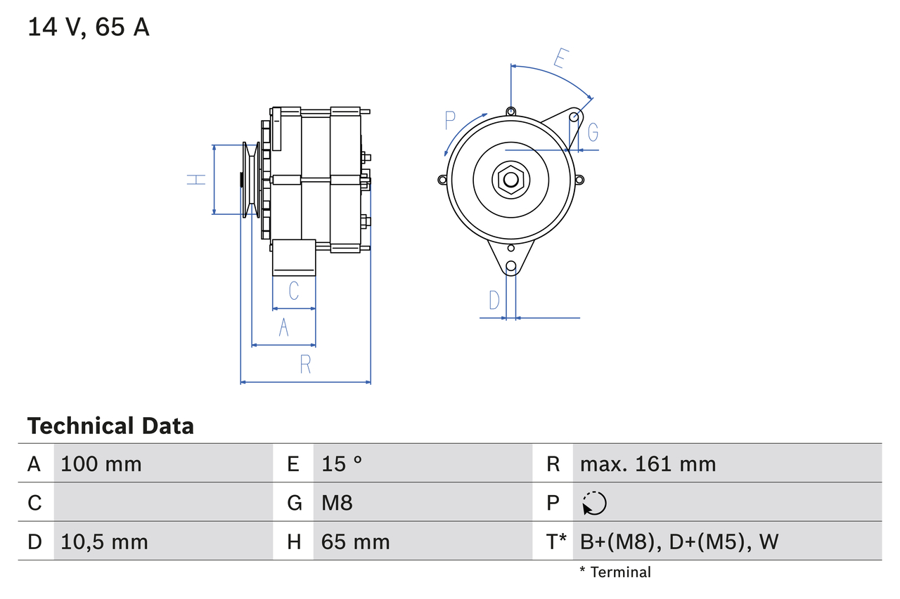 Alternator/Dynamo Bosch 0 986 034 990