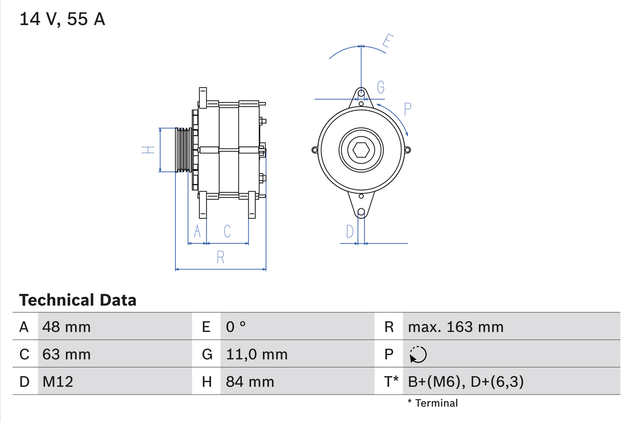 Alternator/Dynamo Bosch 0 986 035 760