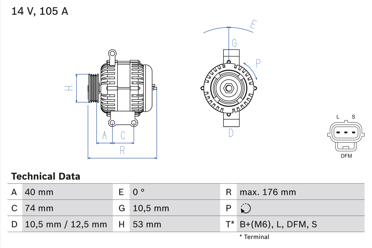 Alternator/Dynamo Bosch 0 986 042 790