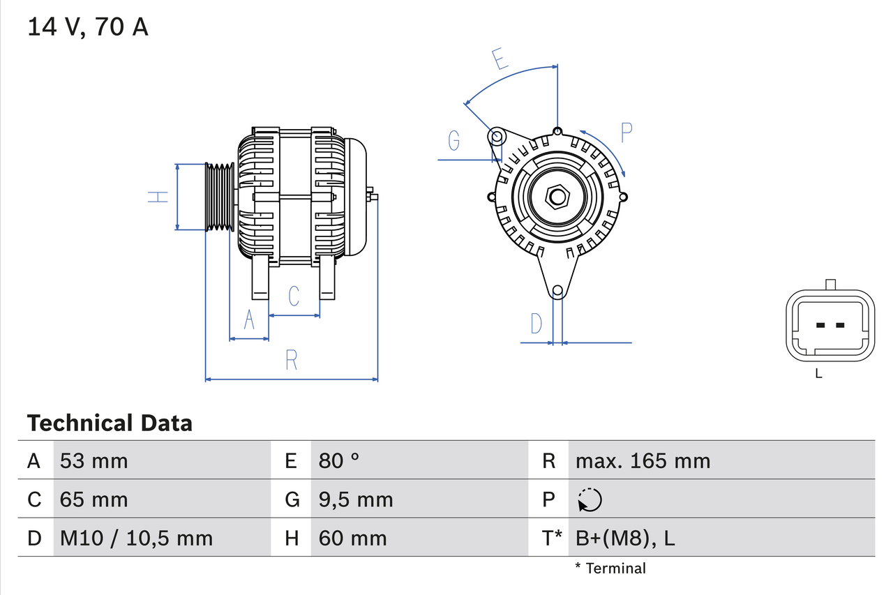 Bosch Alternator/Dynamo 0 986 045 261