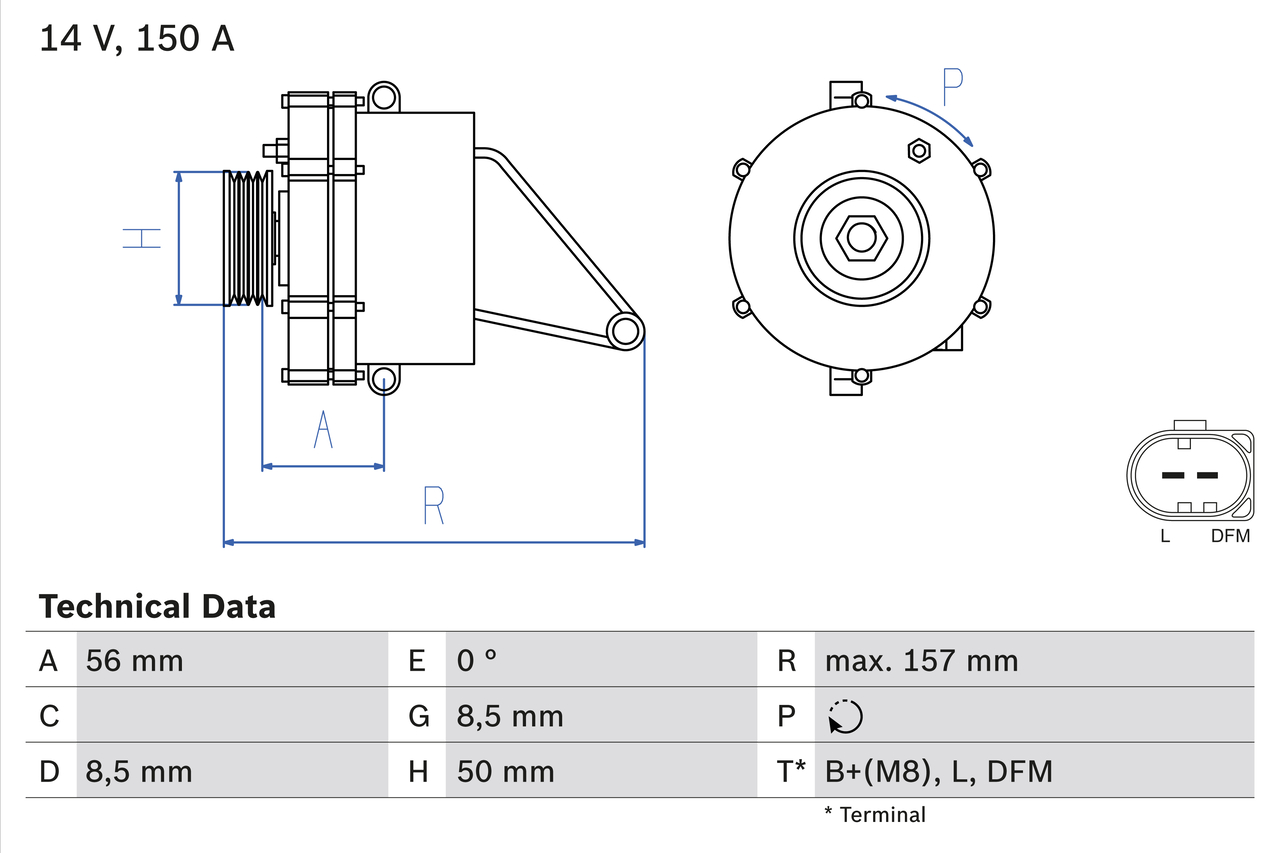 Alternator/Dynamo Bosch 0 986 045 410