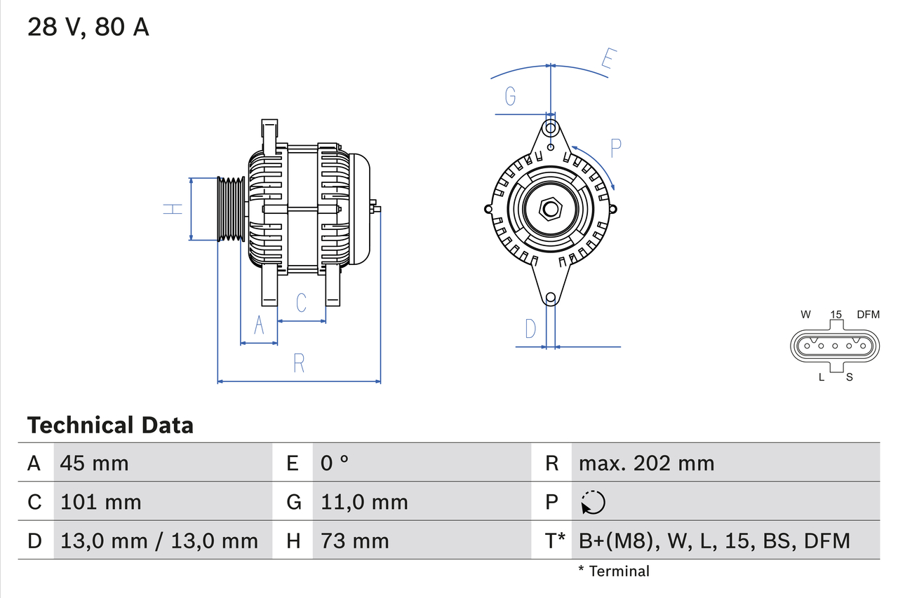 Bosch Alternator/Dynamo 0 986 047 440