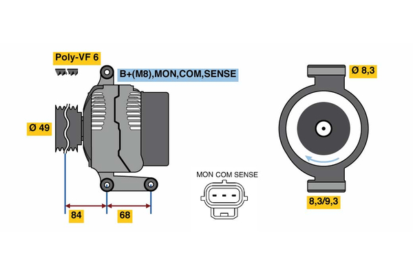 Bosch Alternator/Dynamo 0 986 049 670