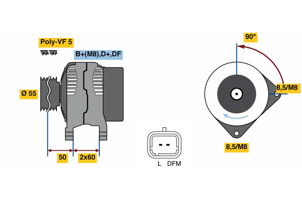 Bosch Alternator/Dynamo 0 986 080 140