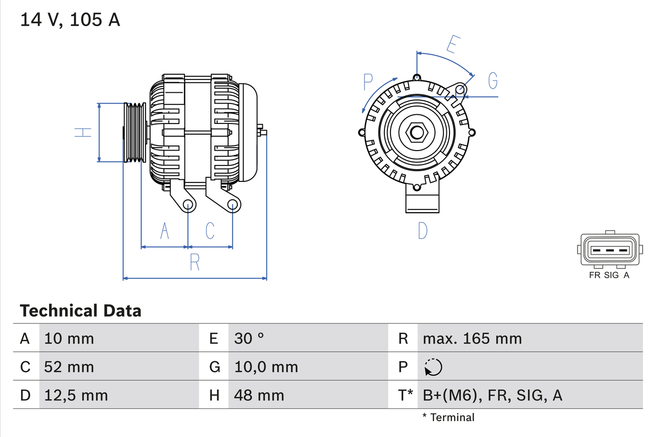 Bosch Alternator/Dynamo 0 986 080 440