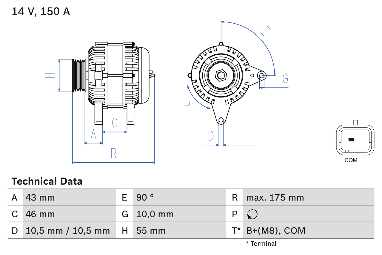 Alternator/Dynamo Bosch 0 986 082 240