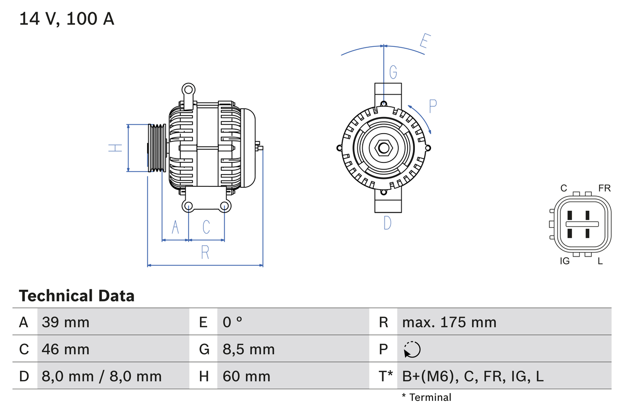 Alternator/Dynamo Bosch 0 986 082 420