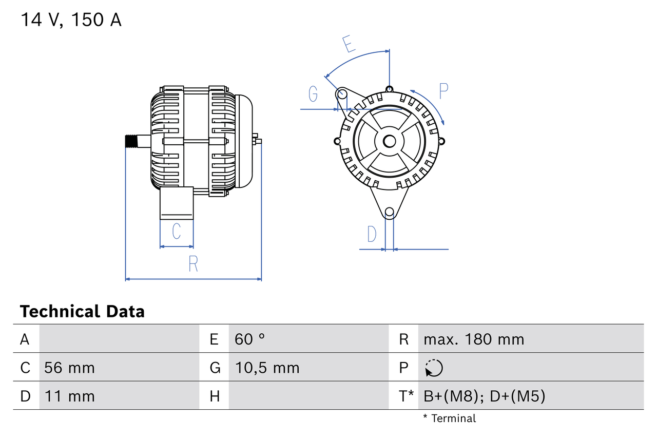 Alternator/Dynamo Bosch 0 986 083 020